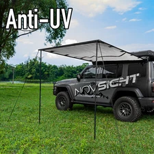 6.5x8.2ft Car Side Awning Rooftop Tent Sun Shade SUV Outdoor Camping Travel Grey