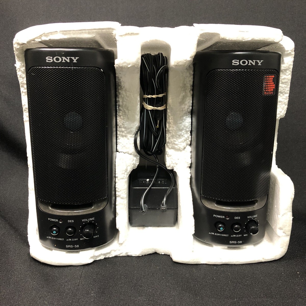 SONY MU-58 スピーカー VTG Sony SRS-58 Active Portable Speaker System For Discman Walkman