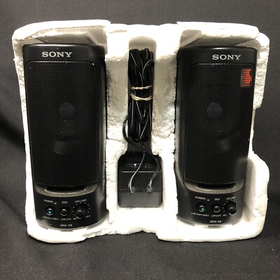 VTG Sony SRS-58 Active Portable Speaker System For Discman Walkman