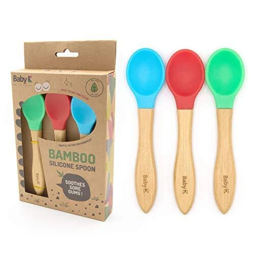 Baby Spoons Silicone Baby Led Weaning Feeding Spoon Set with Baby