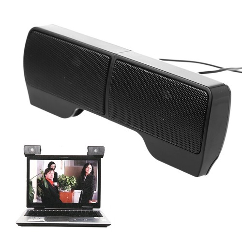 1 Pair Mini USB Powered Line Control Stereo Clip-On Speaker for Notebook Laptop - Afbeelding 5 van 8