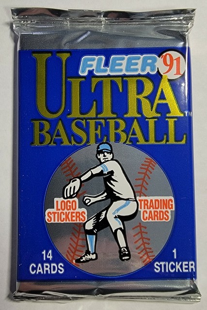 Fleer 91 Ultra Baseball Trading Cards Unopened 14 Cards 1 Sticker MLB 