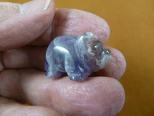 (Y-PIG-503b) little 1" purple Amethyst crystal PIG pigs gemstone FIGURINE piglet