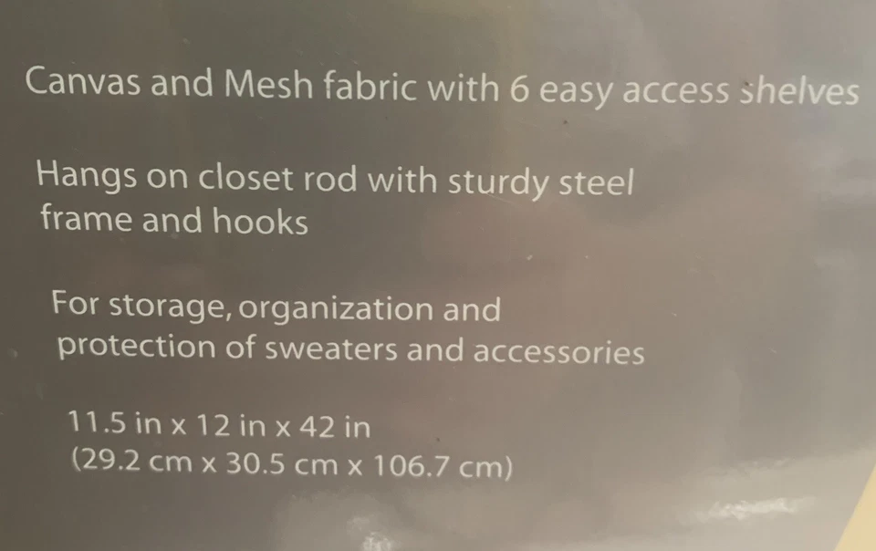 Estantes colgantes para suéter Whitmor nuevos Foto 3 de 3