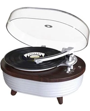 Vinyl Record Music Player Turntable Bluetooth Speaker Modern Home Novelty Gift