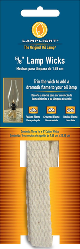 Lamplight Replacement Cotton Flat Wick - 5/8" (3 Pack)
