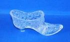 VINTAGE ~ Fenton Clear Glass DAISY AND BUTTON Victorian Slipper Shoe Figurine