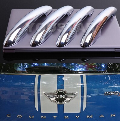 UK STOCK Set CHROME Door Handle Covers for BMW MINI Cooper S F55 F60 Countryman
