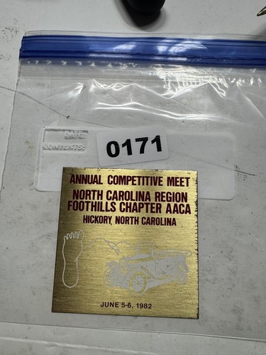 AACP North Carolina Foothills Chapter car Meet plaque.1982 - Picture 3 of 3