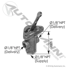 229635P TW1 AIR VALVE BY POWER  PRODUCTS (BENDIX 229635 STYLE) 1/8 NPT KN20001