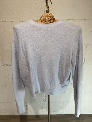 Sweet Republic Women's Pullover Cashmere Sweater Sz Small Super Soft Blue EUC
