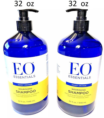 (2 Pack) EO Essential Oils - SWEET ORANGE - SHAMPOO - 32 oz - PRIORITY MAIL