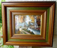 Email d'art de Limoges - sous bois et rivière, par Pierre Bonnet, (M.O.F.)
