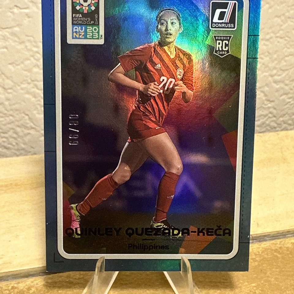 2023 Donruss Women's World Cup Quinley Quezada-Keca Blue Rookie RC /99 - Image 2 of 4