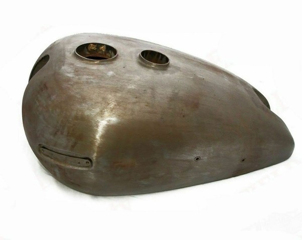 AEspares Benzin Kraftstofftank Rohes Metall FüR Ariel Twin Plunger Motorrad-image