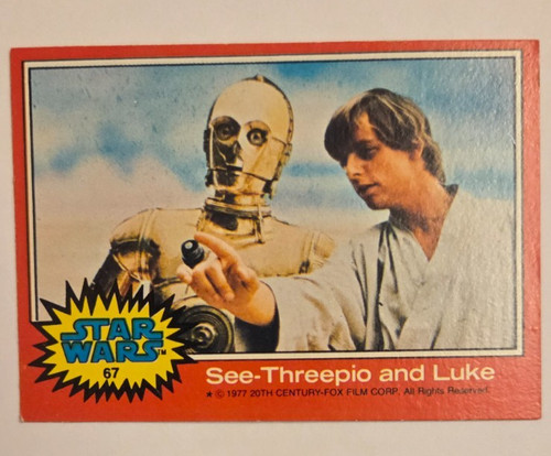 1977 Topps Star Wars #67 See-Threepio and Luke — Raw