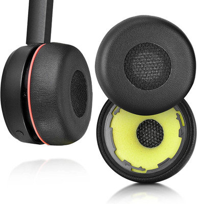 Jabra Evolve 75 75+ / 75 UC / 75MS Ersatz Ohrpolster aus veganem Leder (schwarz)