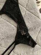 Vintage Christian Dior 80  s Black Lace Garter Belt Size Large 4607 NWOT