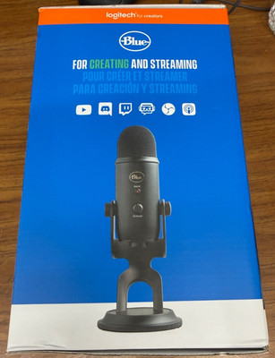Logitech Creators Blue Yeti USB Microphone with Blue VO!CE, 4 Pickup Patterns