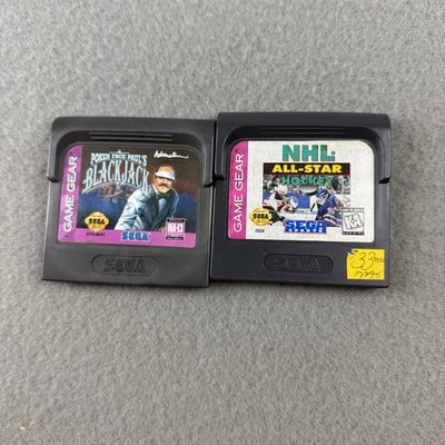 Lot of 2 Sega GameGear Game Cartridges NHL All Stars Hockey Black Jack