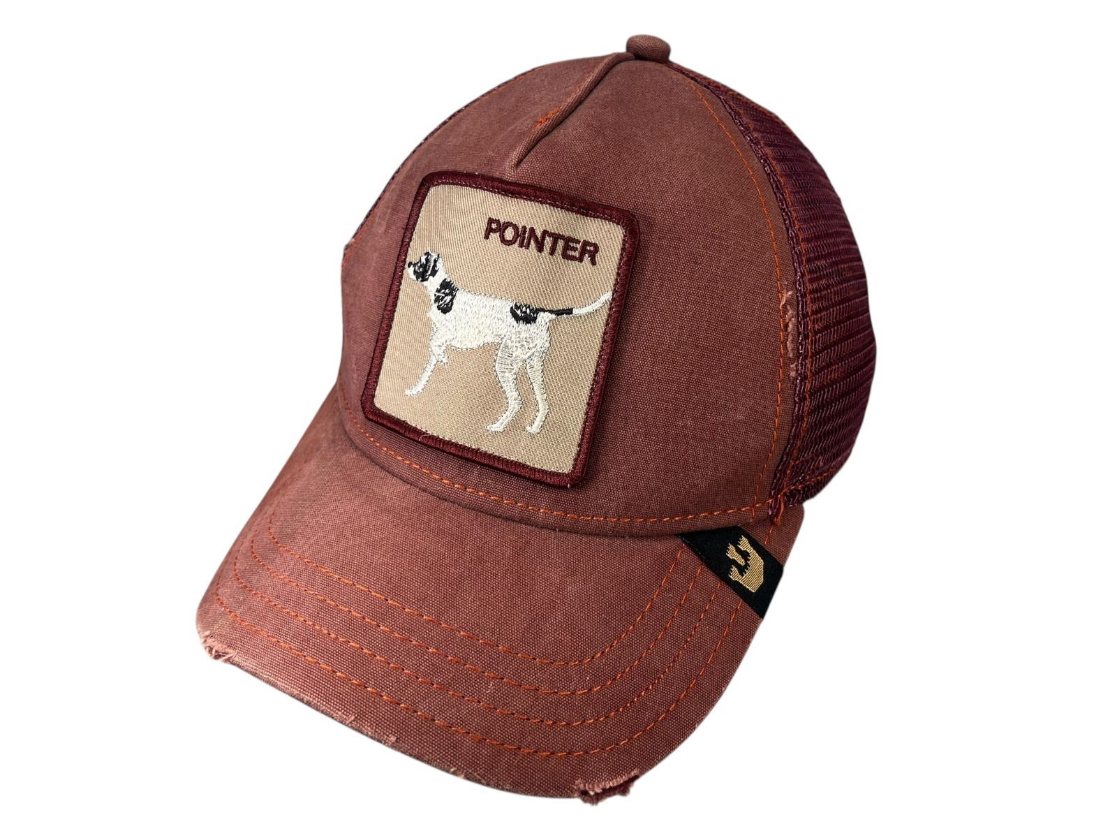 GOORIN BROS Red Big-Patch POINTER-DOG TRUCKER HAT… - image 2