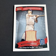 2010 Topps PPR-HG Hank Greenberg Peak Performance Bat Relic Detroit Tigers