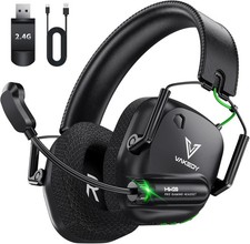 Wireless Gaming Headset, 2.4GHz USB & Bluetooth Gaming Headphones, Olive Green