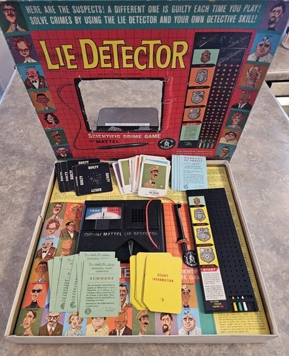 Vintage 1960 Mattel Lie Detector Scientific Crime Game