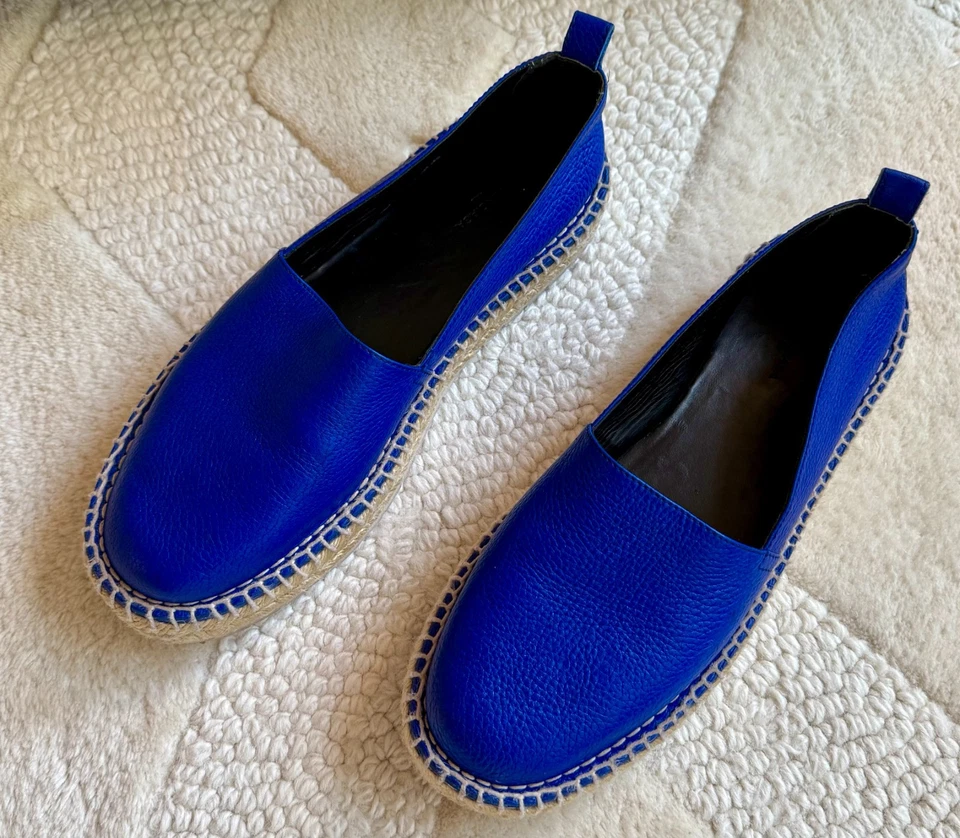 Balenciaga Alpargatas Cuero Zapatos Sin Cordones Azul 9US EU42 ¡Excelente Estado! Foto 2 de 4