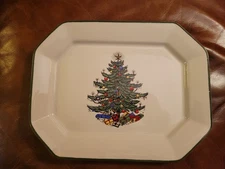 CUTHBERTSON ORIGINAL CHRISTMAS TREE 11 1/4" OCTAGON PLATTER - MADE IN ENGLAND