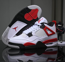 Jordan 4 "Neutral Grey" "Red Cement" Retro Basketball Shoes Men's Size US 7-12