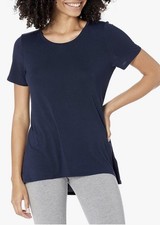 NWT Amazon Essentials Women's Relaxed Fit Scoopneck Swing Tunic Shirt Navy 2XL