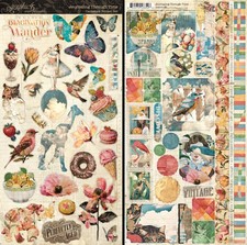 Graphic45 JOURNALING THROUGH TIME CARDSTOCK STICKER SET scrapbooking