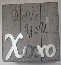 Love You XOXO Wooden Box Tabletop Decor/ Valentine Decor/ Valentine's Day Decor