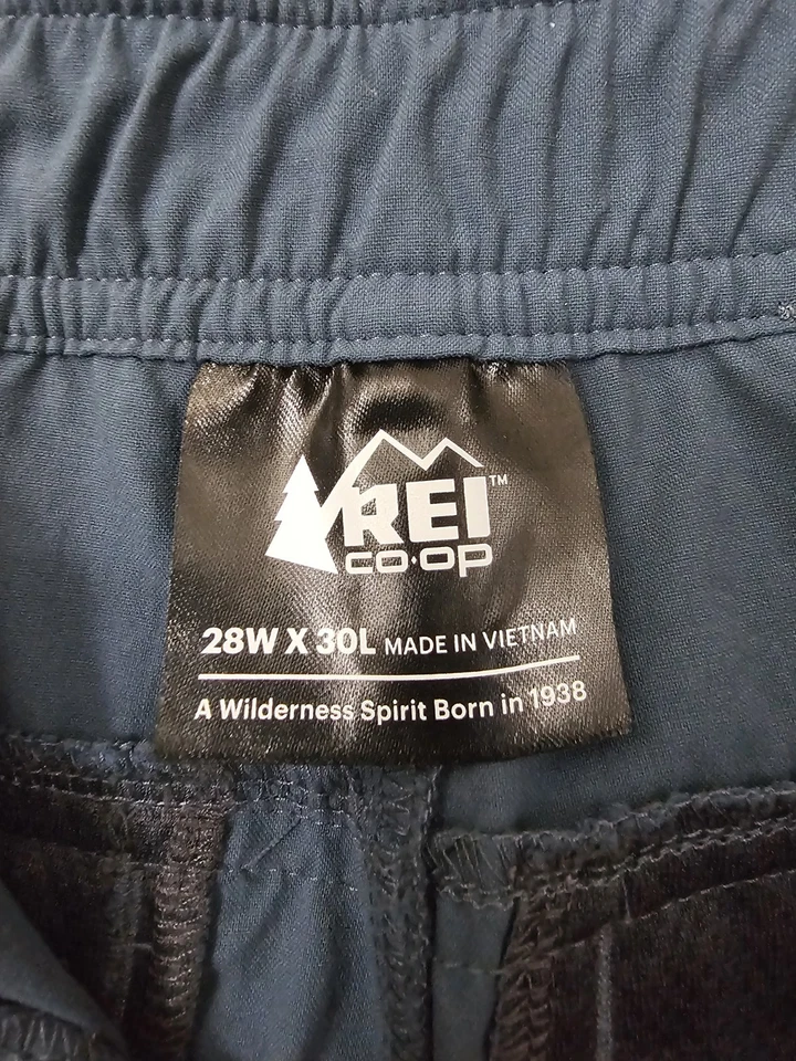 Pantalones REI Convertibles Para Mujer Azul Cremallera Senderismo Exterior 28W/30L Foto 2 de 4