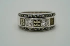 Vintage Sterling Silver CZ & Marcasite Ring Size 8.25 Missing Stones JB40