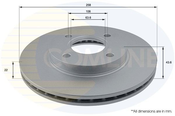 2 PCS COMLINE ADC1207 Brake Disc
