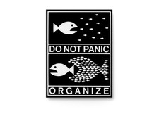 Do Not Panic Organize  Funny Sign for Home or Office