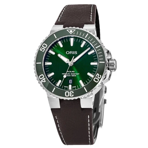 New Oris Aquis Date 39mm Green Dial Men's Watch 01 733 7732 4157-07 5 21 10FC