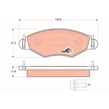 TRW GDB1500 Bremsbelagsatz für PEUGEOT 206 2A C 2L 2M 2E K Bremse Bremsbeläge