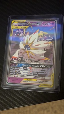 Pokémon TCG Solgaleo & Lunala GX Holo Card 75/236 Sun & Moon Cosmic Eclipse