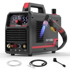 YESWELDER CUT-55DS Plasma Cutter, 55Amp Non-Touch Pilot Arc Air Power, Large ...