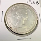 1958 Canadian Silver Dollar Totem Pole