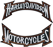 1 Pair Large Size Harley Iron on Embroidery P...