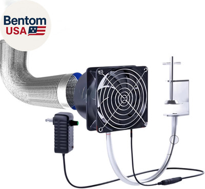 Fume Extractor Adjustable Suction Power Solder with 10-Foot Smoke Exhaust Pipe B