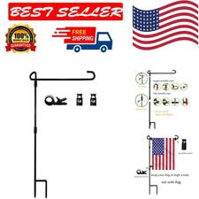 Decorative Metal Garden Flag Stand—Lightweight, Rust-Proof Easy Installation