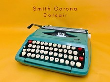 Working Typewriter Smith Corona Corsair Blue Typewriter QWERTY Portable Gift thumbnail