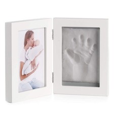 Baby Photo Frame with 2 Segments (Photo and Clay Print for Hand or Footprint)
