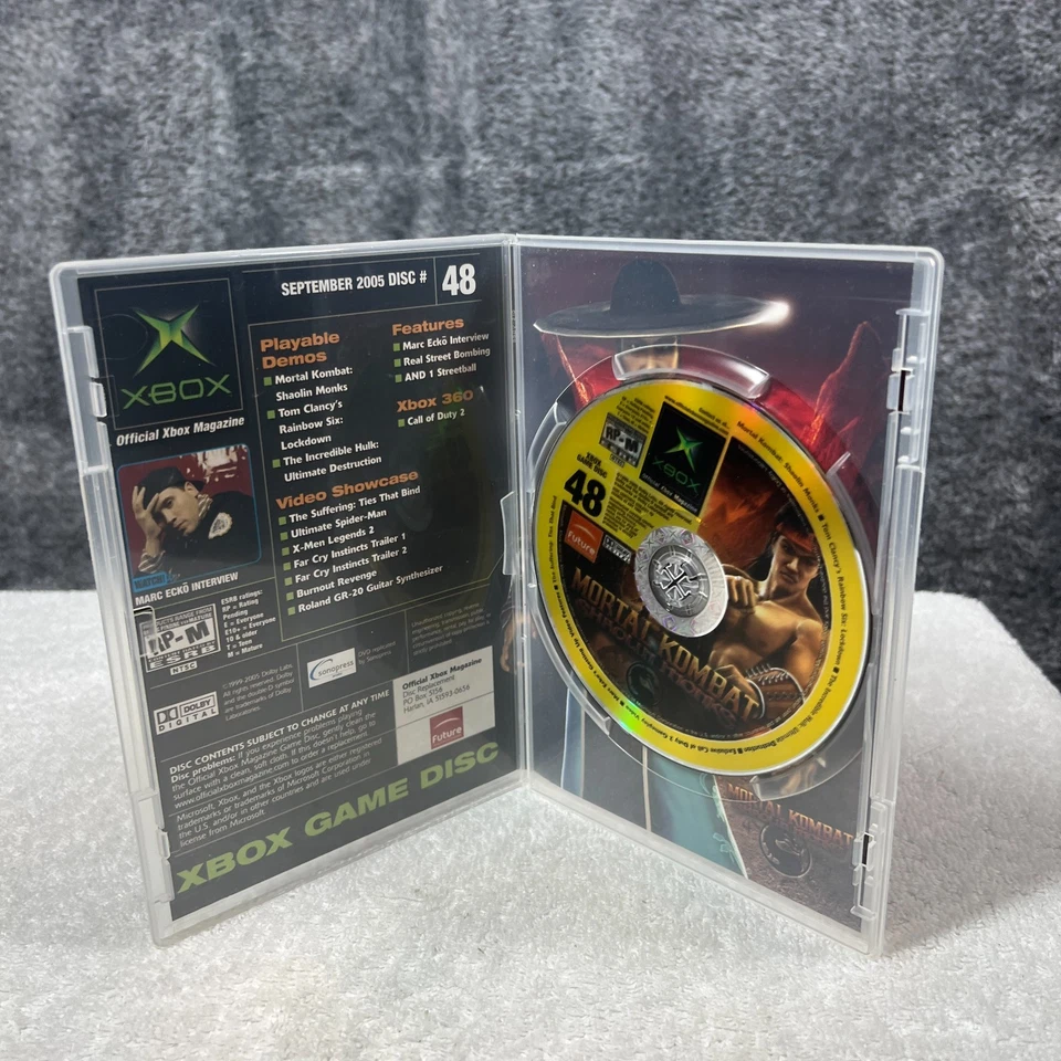 MORTAL KOMBAT SHAOLIN MONKS Xbox Official DEMO #48 TOM CLANCY hulk - Image 2 of 4