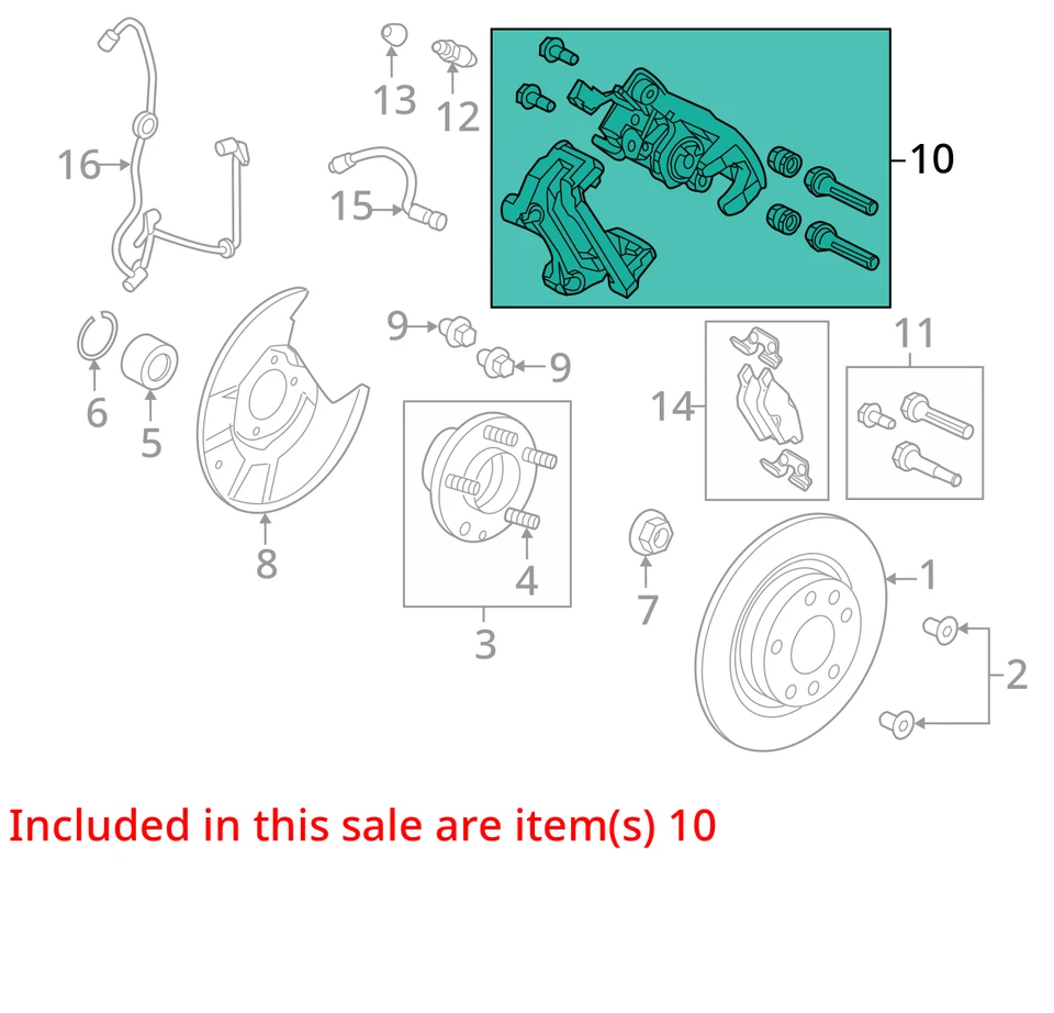 Pinza de freno derecha pasajero delantero Ford Fusion 2006-2012 DF58A Foto 3 de 4